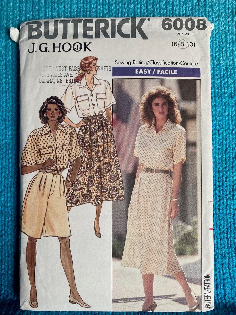 Butterick Sewing pattern 6008 top skirt sz 6 8